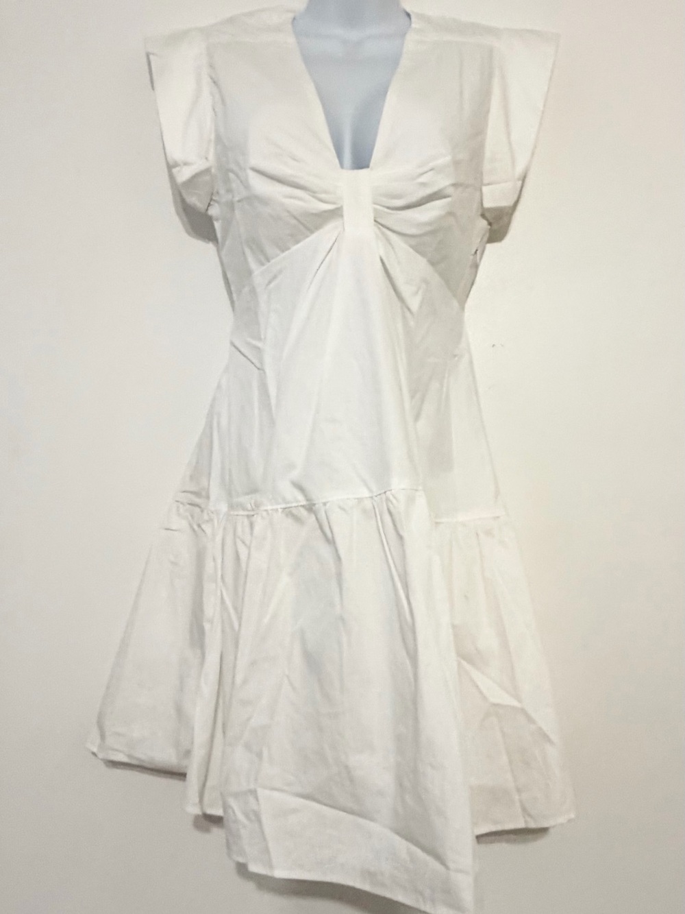 Steve Madden White Tiered Cotton Casual Dress